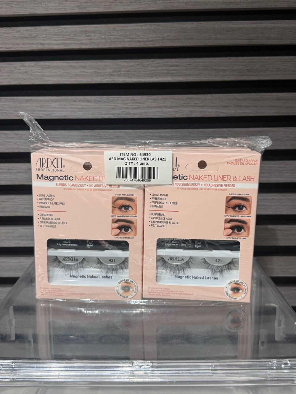 4 Pack Ardell Magnetic Naked Liner & Lash 421 - Black